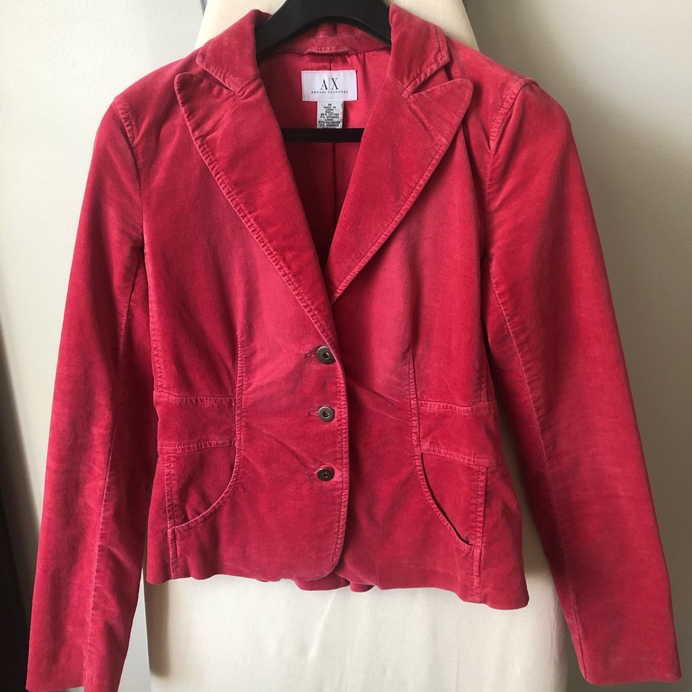 Armani Exchange Red Blazer